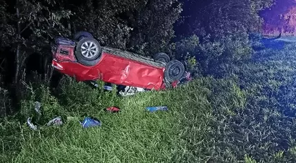 Single car rollover reported on Highway 32 South in Plymouth