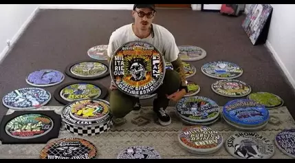 New exhibit by Colorado Springs musician who pays homage to shows by painting drum heads