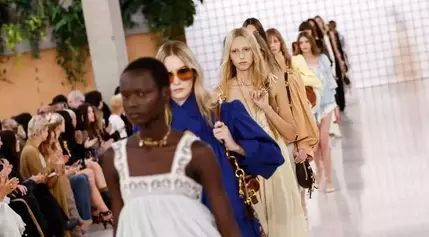 Chloé brings back bloomers, blousons and baby blue at Paris Fashion Week