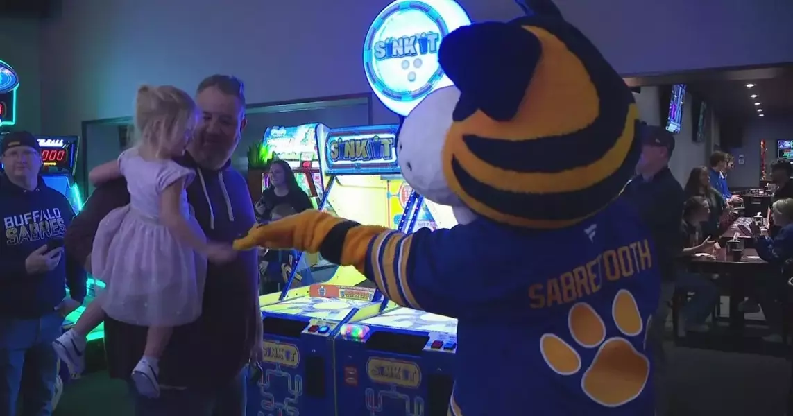 Sabres players join Courage of Carly kids for a game of laser tag