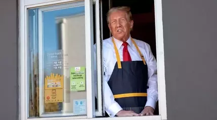 Trump works at McDonald’s during Pennsylvania visit, challenges Harris’ fast-food work claims