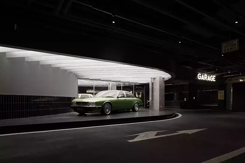 DDDD transforms garage into retro-futuristic hub for vintage car culture in shenzhen