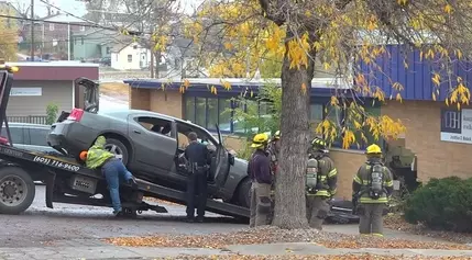 Rapid City Crash Leaves Building Damaged, Driver Arrested