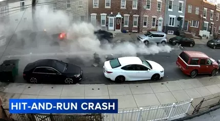 4 juveniles sought after crash in Philadelphia leaves 1 critically injured, several cars damaged