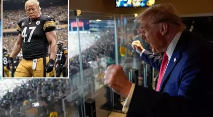 Donald Trump spotted at Jets-Steelers game, posts jacked-up pic of…