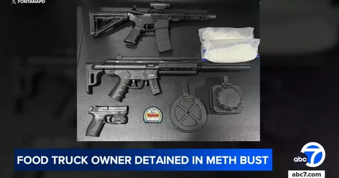 Fontana food truck owner arrested after meth found in truck, police say