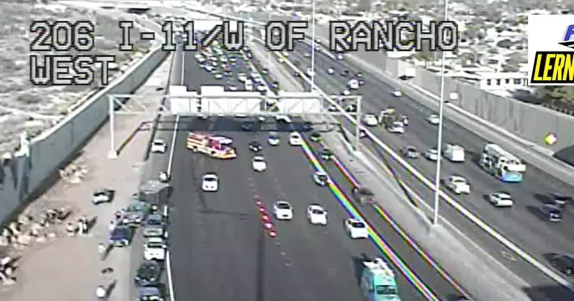 LIVE: Multi-vehicle crash in central Las Vegas causes massive backup on US 95