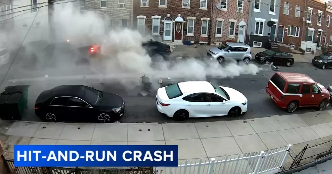 4 juveniles sought after crash in Philadelphia leaves 1 critically injured, several cars damaged