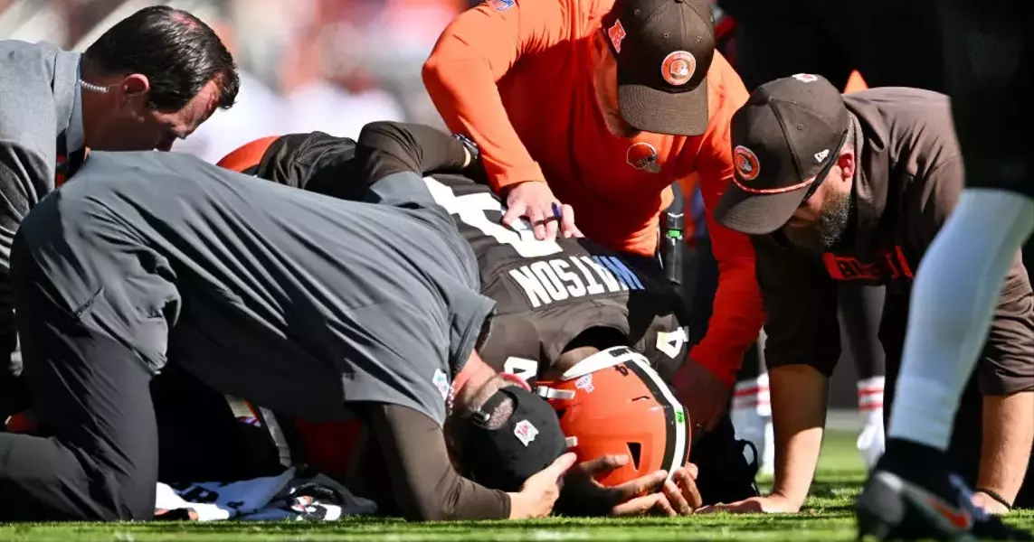 Deshaun Watson leaves Browns-Bengals game on cart in tears with Achilles injury