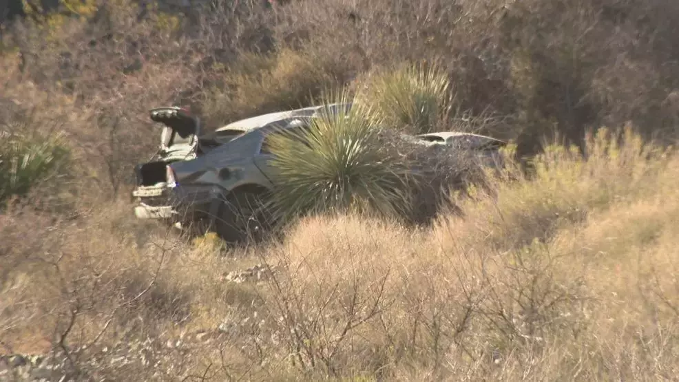 El Paso Car Accident: Vehicle Plunges Down Embankment on Transmountain Road