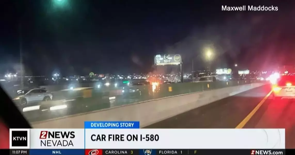 Vehicle Collision Leads to Fiery Incident on I-580