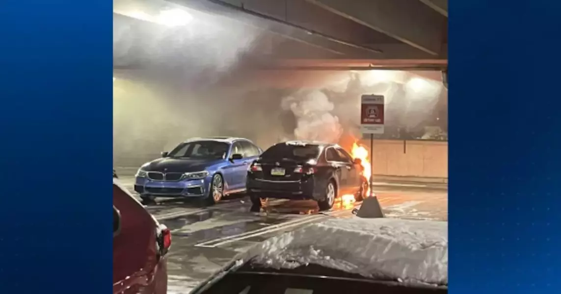 Flames Engulf Vehicle in East Liberty Target Parking Structure