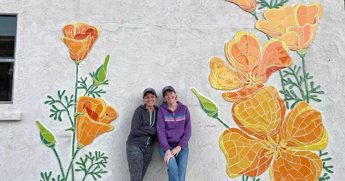 Unveiling the Artistic Masterpiece: Buellton's California Poppy Ceramic Mosaic