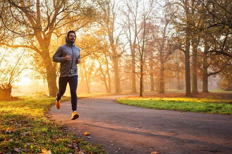 Man running in the morning